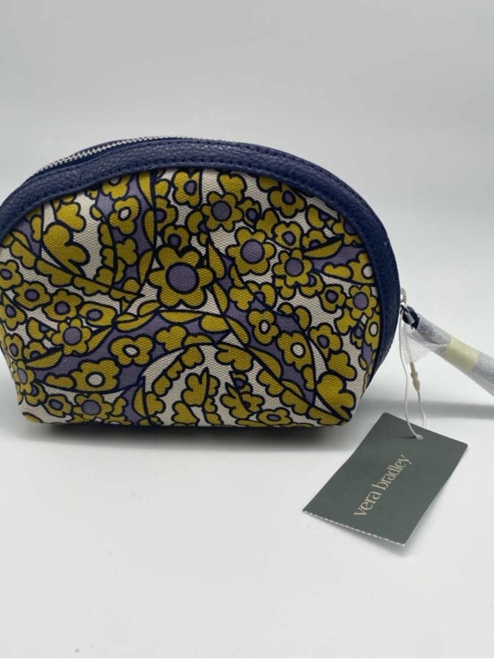NWT Vera Bradley Mini Dome Cosmetic Bag in Oxford Canvas floral Tiny Garden